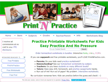 Tablet Screenshot of printnpractice.com